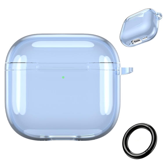 Clear Case for AirPods 5, TPU Protective Cover with Carabiner, Shockproof Translucent Earphone Skin