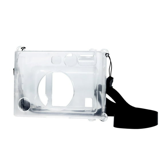 Clear Case for Fujifilm Mini EVO Instant Film Camera Crystal Hard Shell Cover with Removable Shoulder Strap Protection