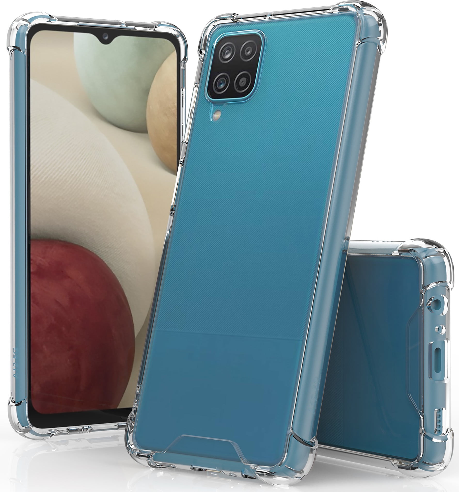 Clear Case for Galaxy A12, Transparent [Aquaflex] Semi-Flexible - Main Image