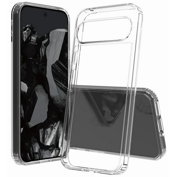 Clear Case for Google Pixel 9 Pro XL, Aquaflex Semi-Flexible TPU [Shock Absorbing] Transparent Phone Cover