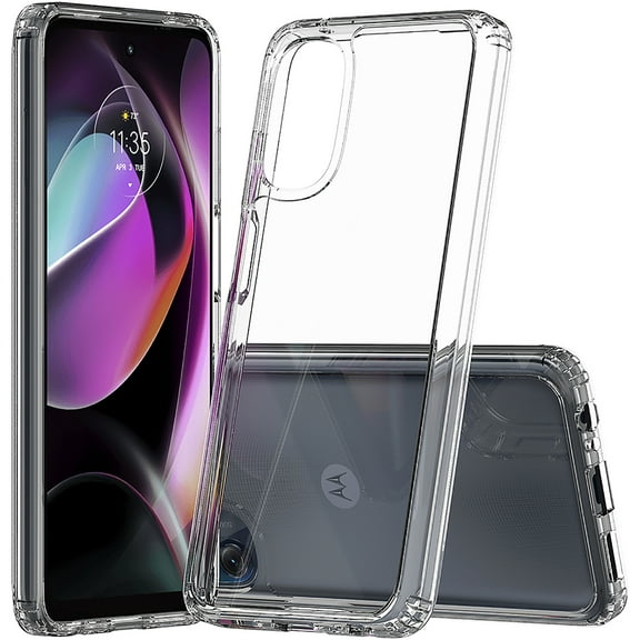 Clear Case for Moto G 5G 2022, Aquaflex Semi-Flexible TPU [Shock Absorbing] Transparent Phone Cover for Motorola XT2213 Series