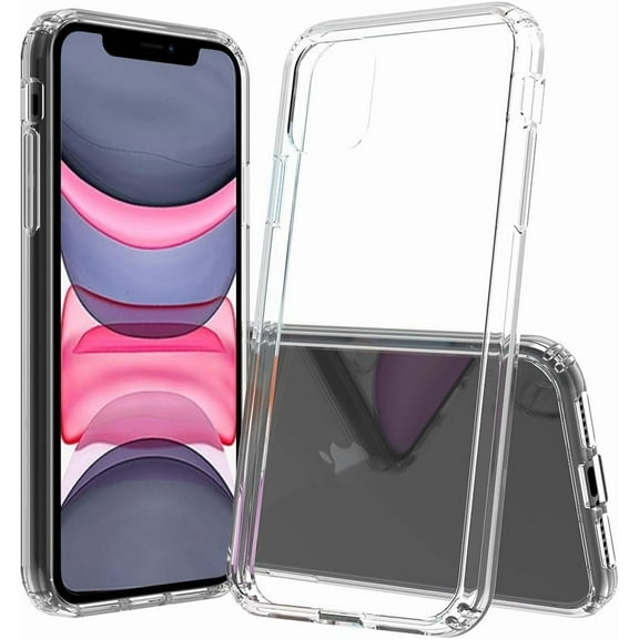 Clear Case for iPhone 11 6.1 inch,Non-Yellowing Shockproof Phone Bumper Cover,Anti-Scratch Transparent Thin Slim Phone Case. (Clear Crystal)
