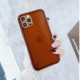 thumbnail image 1 of Clear Case for iPhone 11,Soft Silicone TPU Protective Retro Color Cover Slim Fit Gel Glossy Rubber Bumper Shockproof Case for iPhone 11 6.1＂-Brown, 1 of 9