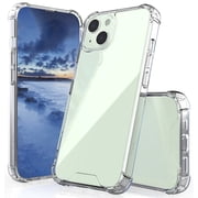 Clear Case for iPhone 13, Transparent [Aquaflex] Semi-Flexible TPU Phone Cover [with Shock Absorbing Airbag Bumpers]