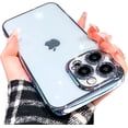 thumbnail image 1 of Clear Case for iPhone 14 Pro Max Case Glitter,Luxury Cute Sparkle Rhinestone Case with Bling Design for Women Girly,Blue,6.7 Inch, 1 of 10