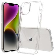 Clear Case for iPhone 15 Plus, Aquaflex Semi-Flexible TPU [Shock Absorbing] Transparent Phone Cover