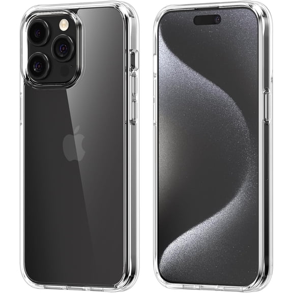 Clear Case for iPhone 15 Pro Max 2023 - Ultimate Protection with Hard PC Back & Soft TPU Bumper Shockproof Case for iPhone 15 Pro Max 6.7 inch