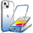 thumbnail image 1 of Clear Case for iPhone 15, Thin Slim Crystal Bilayer Bumper Shockproof Protective Case Cover for iPhone 15 6.1 inch 2023 (Clear Blue), 1 of 9