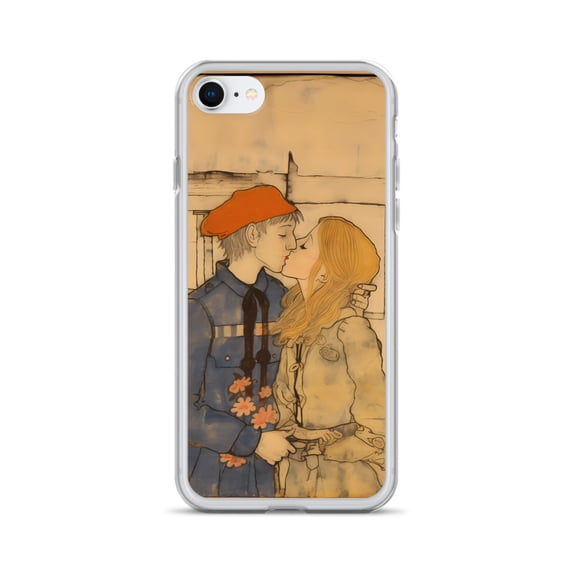 Clear Case for iPhone® Boy Girl Love Phone Cover Cute Gift (iPhone SE)