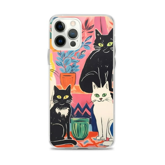 Clear Case for iPhone® Cat Phone Cover Gift Cats (iPhone 12 Pro Max)