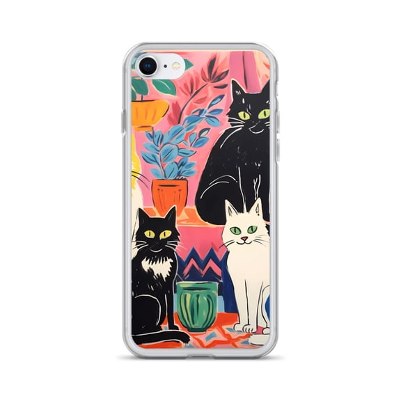 Clear Case for iPhone® Cat Phone Cover Gift Cats (iPhone SE)