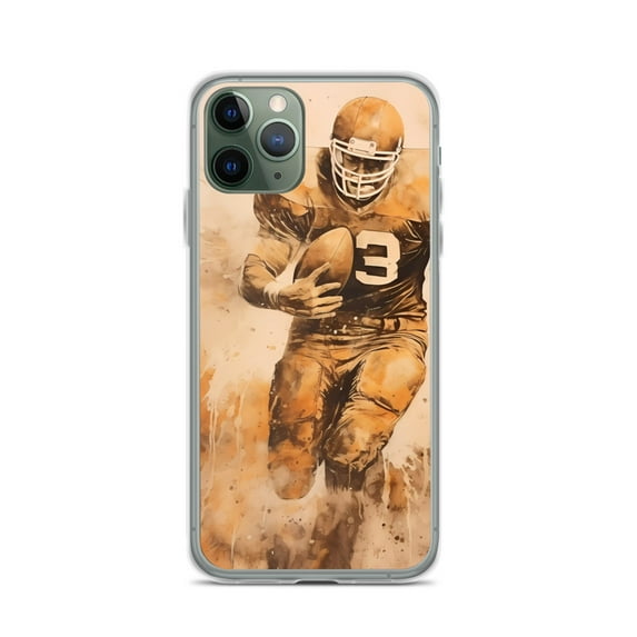 Clear Case for iPhone® Football Player Photo Cover Gift For Him (iPhone 11 Pro)