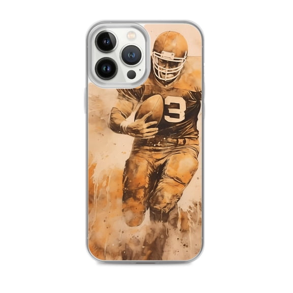 Clear Case for iPhone® Football Player Photo Cover Gift For Him (iPhone 13 Pro Max)