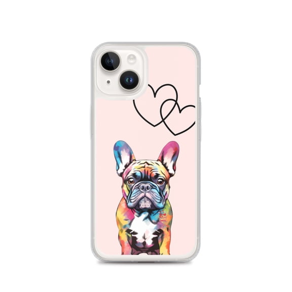 Clear Case for iPhone® Pink French Bulldog Phone Cover Gift (iPhone 14)