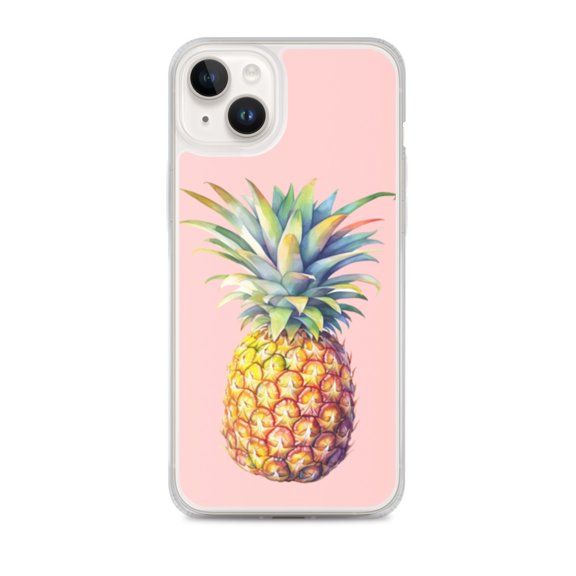 Clear Case for iPhone® Pink Pineapple Phone Cover Gift (iPhone 14 Plus)