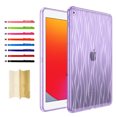 thumbnail image 1 of Clear Case for iPad 10.2" 2021/2020/2019, Luxury Slim Fit TPU Back Protective Shock-Absorption Corner Protection Lightweight Soft Cover for iPad 7th/8th/9th Generation, Lightpurple, 1 of 6