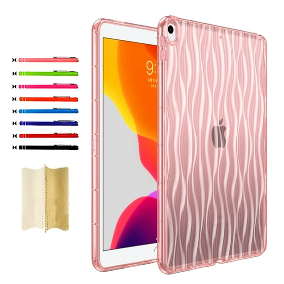 Clear Case for iPad Pro 10.5" 2017/Air 3rd Gen 10.5" 2019, Luxury Slim Fit TPU Back Protective Shock-Absorption Corner Protection Lightweight Soft Cover for iPad Pro 10.5"/Air 3rd Gen, Pink