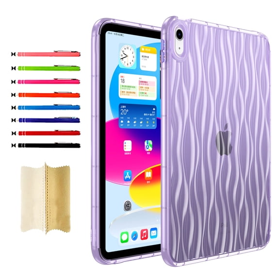 Clear Case for iPad mini 6th Gen 8.3" 2021/iPad mini 7th Gen (A17 Pro) 2024 8.3", Luxury Slim Fit TPU Back Protective Shock-Absorption Corner Protection Lightweight Soft Cover, Lightpurple