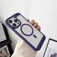 thumbnail image 1 of Clear Case for iPhone 12 Pro / 12 6.1", Compatible with Magsafe Support Wireless Charging Not Yellowing Slim Phone Case Shockproof Protective Bumper for Apple iPhone 12 Pro / 12 6.1", Purple, 1 of 12