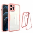 thumbnail image 1 of Clear Case for iPhone 12 Pro (6.1 Inch), Acrylic Clear Back Cover, Built-in Screen Portector, Portable Cute Silicone Case, Shockproof Protective Phone Cases, Slim Fit Lightweight Case (Pink), 1 of 1