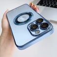 thumbnail image 1 of Clear Case for iPhone 13 Pro Max Case [Compatible with Magsafe] with Full Camera Protection Hard Back Shockproof Protective Plating Design Phone Case for Women Girls 6.7 in - Blue, 1 of 12