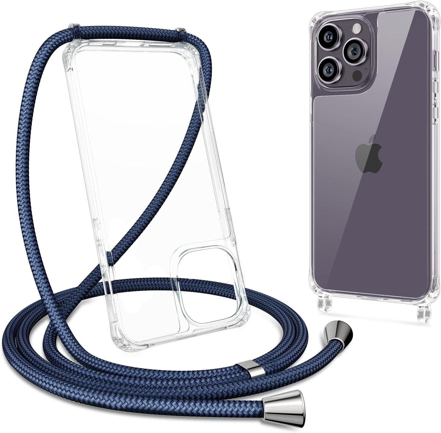 Clear Case for iPhone 14 Pro Max with Adjustable Neck Lanyard - Main Image