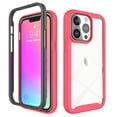 thumbnail image 1 of Clear Case for iPhone 14 Pro Max, High-Transparency Hybrid Rugged PC + TPU Military Grade Shockproof Cover, Dual-Layers Lens Protection Non-Yellowing Case for iPhone 14 Pro Max, Rose, 1 of 6