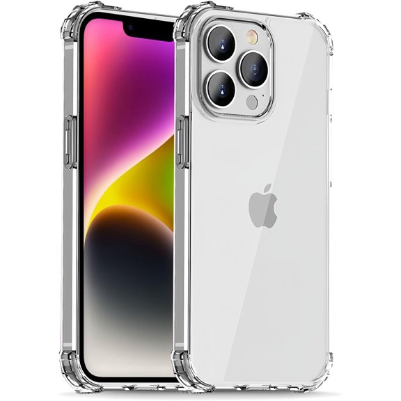 Clear Case for iPhone 15 - Crystal Clear Military Grade Drop Protection, Non-Yellowing , Shockproof Protective Cover, Compatible with iPhone 15 (iPhone 15)