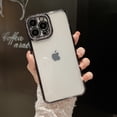 thumbnail image 1 of Clear Case for iPhone 15 with Glitter Bling Rhinestone Camera Lens Frame Luxury Phone Case, Soft Silicone Shockproof Military Grade Protection Slim Cover for iPhone 15, Black, 1 of 9
