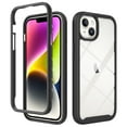 thumbnail image 1 of Clear Case for iPhone 15, High-Transparency Hybrid Rugged PC + TPU Military Grade Shockproof Cover, Dual-Layers Lens Protection Non-Yellowing Case for iPhone 15,Black, 1 of 5