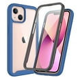 thumbnail image 1 of Clear Case for iPhone 15 Plus, Dual-Layers Transparent Hybrid Rugged PC + Silicone Shockproof Case with Screen Protector Military Grade Lens Protection Cover, Darkblue, 1 of 4