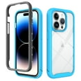 thumbnail image 1 of Clear Case for iPhone 15 Pro, High-Transparency Hybrid Rugged PC + TPU Military Grade Shockproof Cover, Dual-Layers Lens Protection Non-Yellowing Case for iPhone 15 Pro,Lightblue, 1 of 6