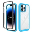 thumbnail image 1 of Clear Case for iPhone 15 Pro Max, High-Transparency Hybrid Rugged PC + TPU Military Grade Shockproof Cover, Dual-Layers Lens Protection Non-Yellowing Case for iPhone 15 Pro Max,Lightblue, 1 of 6
