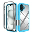 thumbnail image 1 of Clear Case for iPhone 16, Hybrid Silicone Durable 3-Layer [Not Yellowing][Military Grade Drop Protection] Shockproof/DropProof Protective Cover for iPhone 16,Blue, 1 of 6