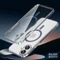 thumbnail image 1 of Clear Case for iPhone 16 with Magnetic Ring, Compatible with Mag-Safe, Lens Protector Design Precision Fit Anti-Yellowing with Enhanced Drop Protection Cover for iPhone 16, Blue, 1 of 6