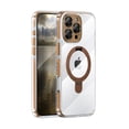 thumbnail image 1 of Clear Case for iPhone 16 Pro Case with Magnetic Rotatable Ring Stand Camera Lens Protector [Compatible with Mag-Safe], Heavy Duty Military Grade Cover with Ring Kickstand for Women Men, Antiquegold, 1 of 8