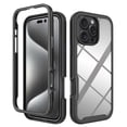 thumbnail image 1 of Clear Case for iPhone 16 Pro Max, Hybrid Silicone Durable 3-Layer [Not Yellowing][Military Grade Drop Protection] Shockproof/DropProof Protective Cover for iPhone 16 Pro Max,Black, 1 of 6