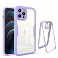 thumbnail image 1 of Clear Case for iPhone XR (6.1 Inch), Acrylic Clear Back Cover, Built-in Screen Portector, Durable Silicone Cute Case, Shockproof Protective Rugged Phone Cases, Slim Fit Lightweight Case (Purple), 1 of 1