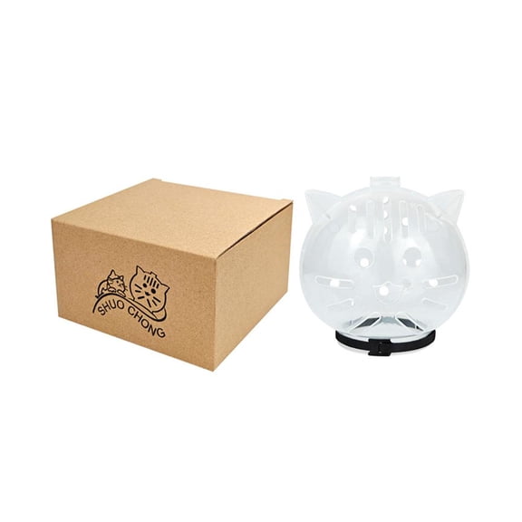 Clear Cat Muzzle for Grooming, Anti Bite Protective Mask with Adjustable Strap, L
