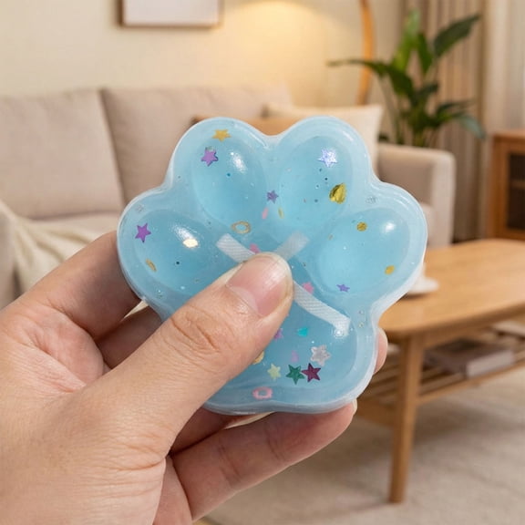 Clear Cat Paw Squishies, Cute Soft Squeeze Sensory Toy, Slow Rising Stress Relief Fidget Toy, Ideal Gift for Friends Family Colleagues