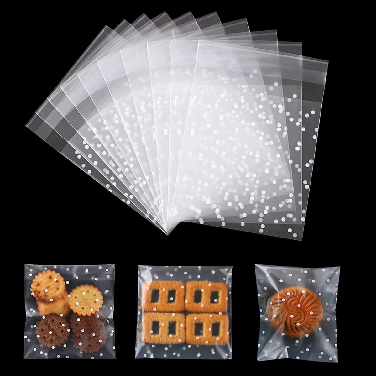 Clear Cellophane Bags,Bexikou 200 Pcs Transparent SelfAdhesive Sealing