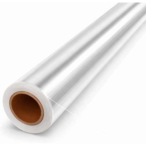 Clear Cellophane Wrap Roll (31.5 in x 100 ft) - for Gift Basket, Treats, Flower Wrapping, Wrapping Paper