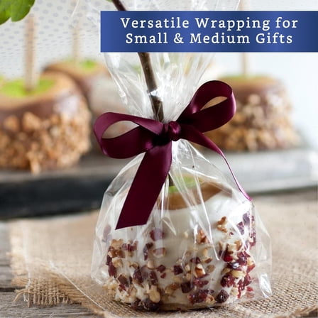 Clear Cellophane Wrap Roll (31.5 in x 110 ft) - Cellophane Roll - Clear Wrapping Paper to Wrap Gift Baskets - Gift Basket Wrapping Supplies - Papel Celofán Transparente