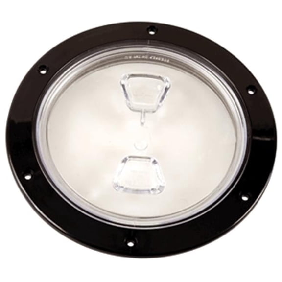 Clear Center Screw - Out Deck Plate, Black - 6 in.