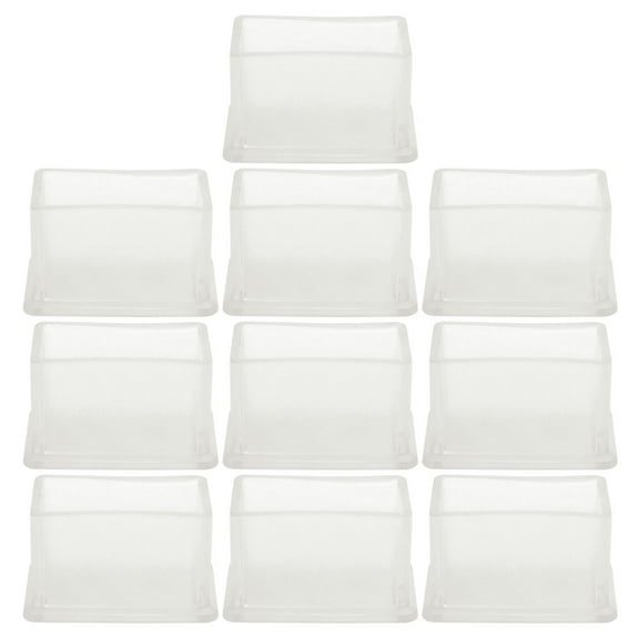 Clear Chair Leg Cap End Tip Feet Furniture Protector 10pcs 0.79"x 1.57"(20x40mm)