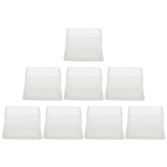 Clear Chair Leg Caps Feet Furniture Floor Protector 8pcs 1"x1.5" (25x38mm)