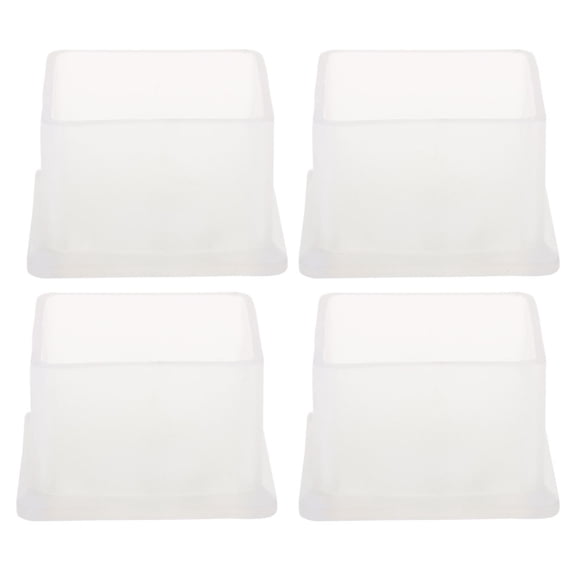 Clear Chair Leg Caps Furniture Slider Floor Protector 4pcs 1.18"x1.18" (30x30mm)