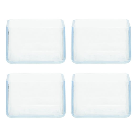 Clear Chair Leg Caps Furniture Slider Floor Protector 4pcs 1.18"x1.57" (30x40mm)