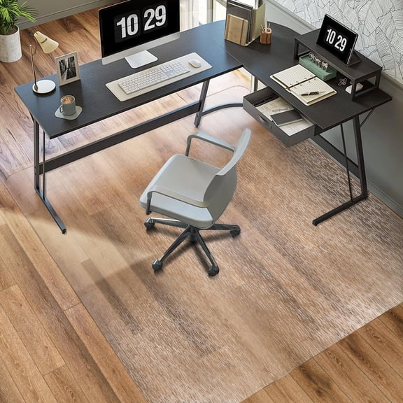 Clear Chair Mat  50" X 65" Large Office For Hard Floor Vinyl Gaming Chairs Slip Resistant Protector Rolling Computer Desk Hardwood
