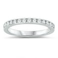thumbnail image 1 of Clear Channel Set Cubic Zirconia Eternity Ring Sterling Silver Size 4, 1 of 2